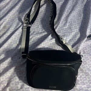 Guess Black and White Crossbody Bag